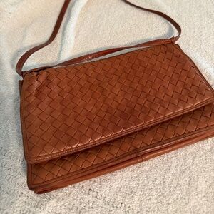 Bottega Veneta Brown Intrecciato Shoulder Bag